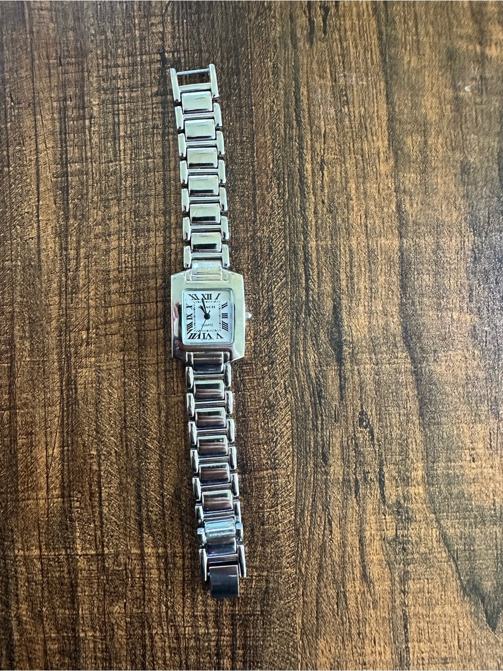Coach Silver-Tone Women's Link Bracelet Watch with Roman Dial